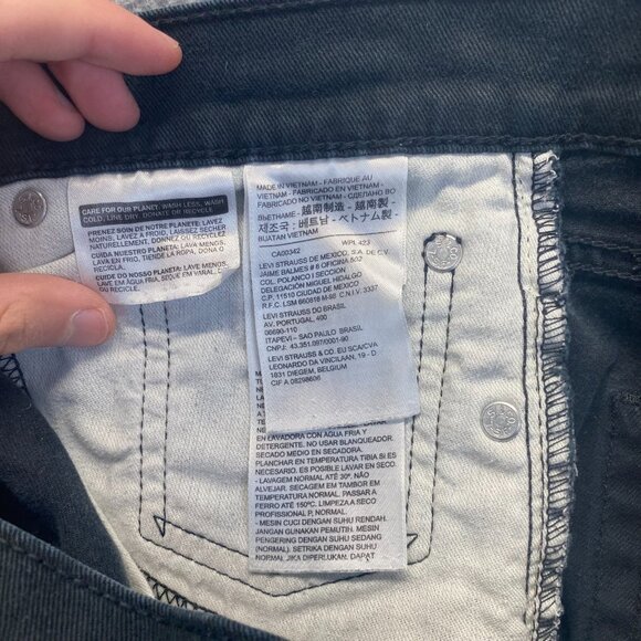 Levis 510 Skinny Stretch Mens Jeans Size 32X32 Black Stretch - Picture 3 of 11